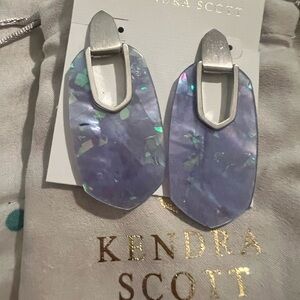 Kendra Scott Lavender and Silver Earrings